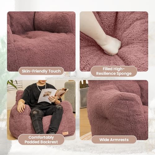 Black Bean Bag Chair with Memory Foam X47611