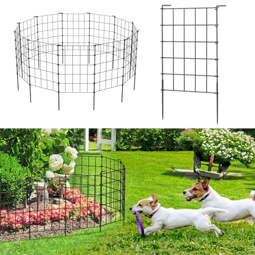 12 Pack 24 in x 13 ft Metal Wire Garden Fence Panels V4694