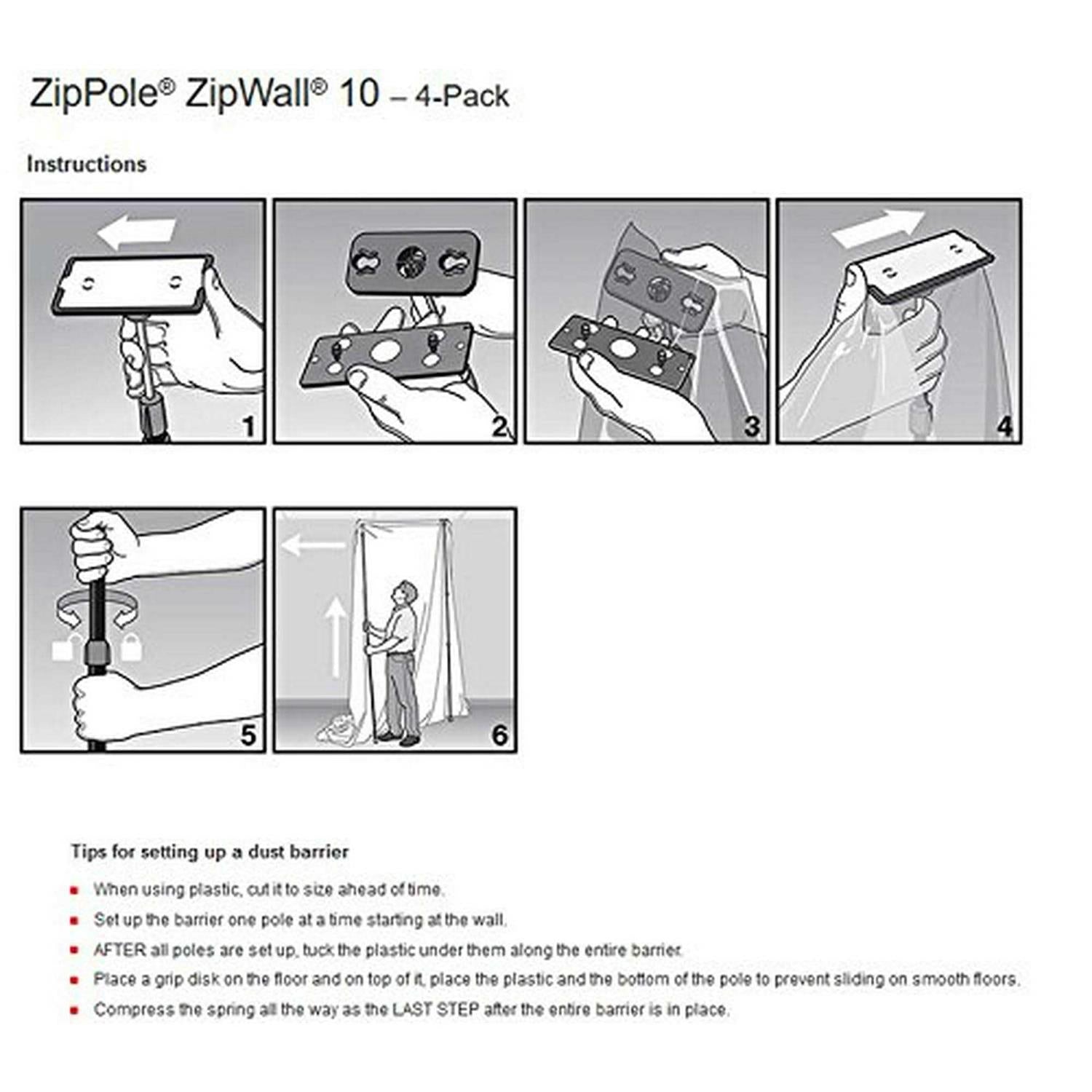 ZipPole Dust Barrier Pole R62955