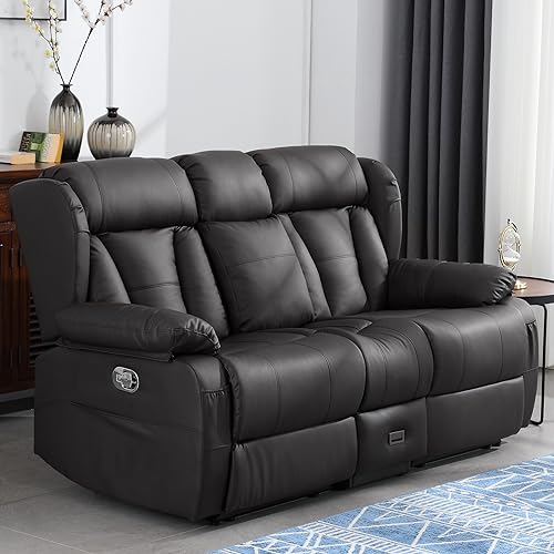 Manual Reclining Loveseat with Side Pockets D444