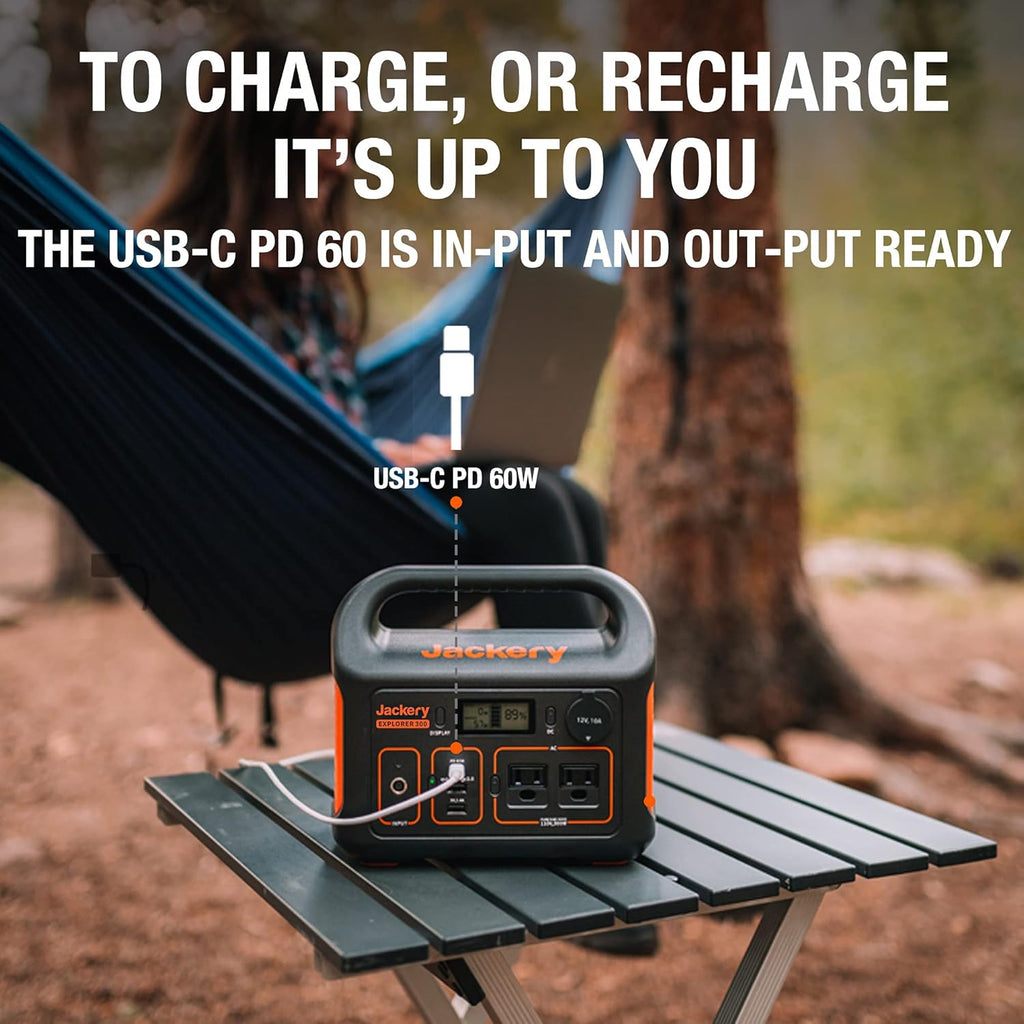 293Wh Portable Lithium Power Station with 300W AC Outlet C831440