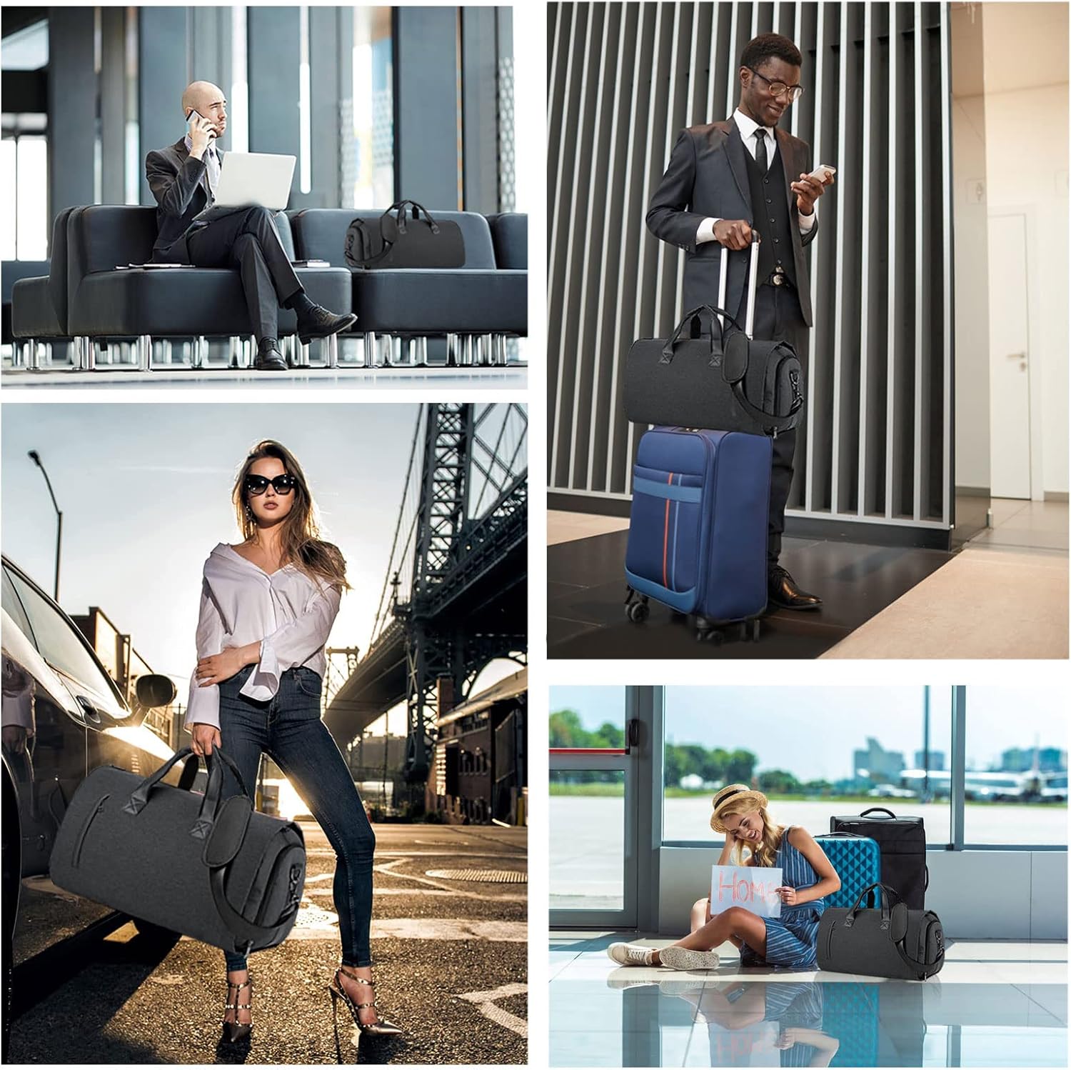 Convertible Garment Duffel Bag with Shoe Compartment C6583