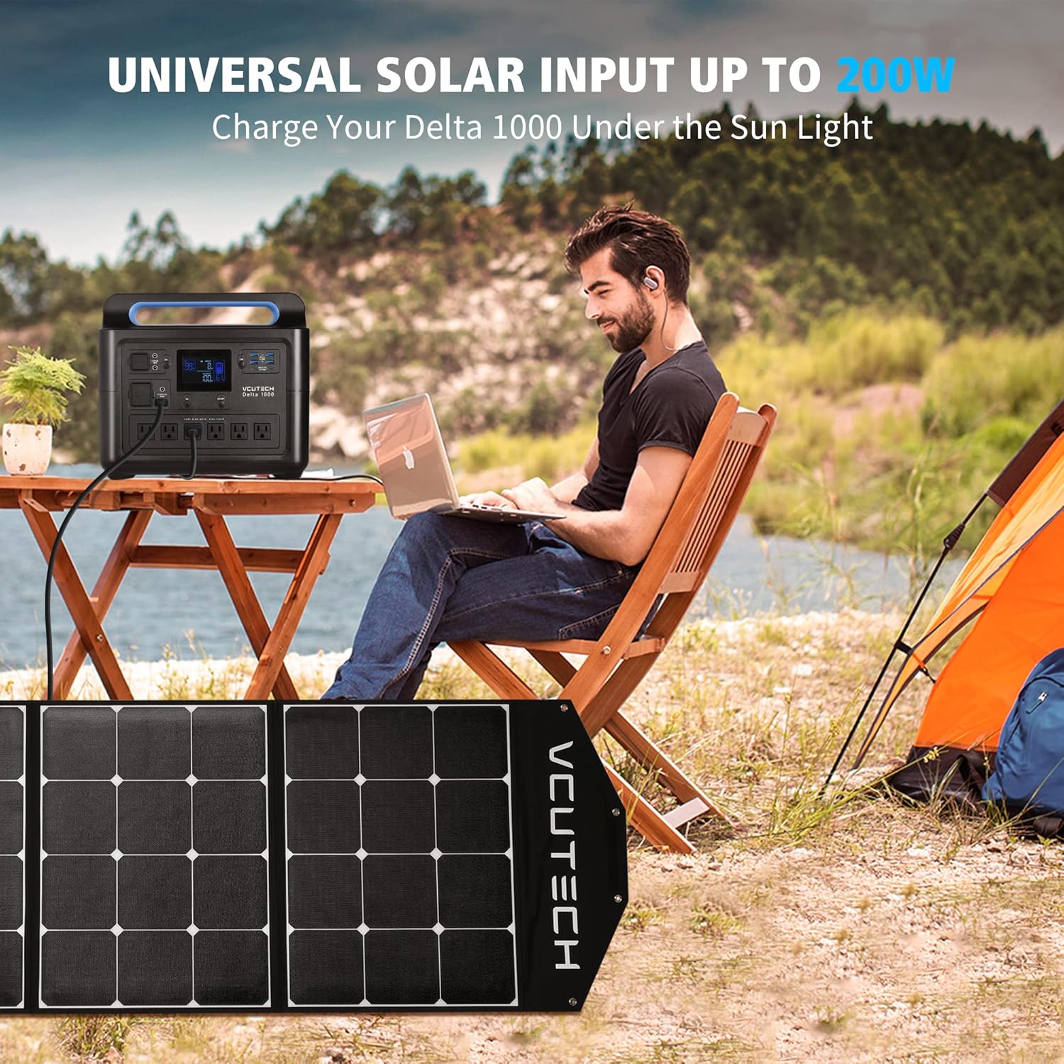 Portable Power Station 1000W, 1228WH Capacity LiFePO4 Battery F504