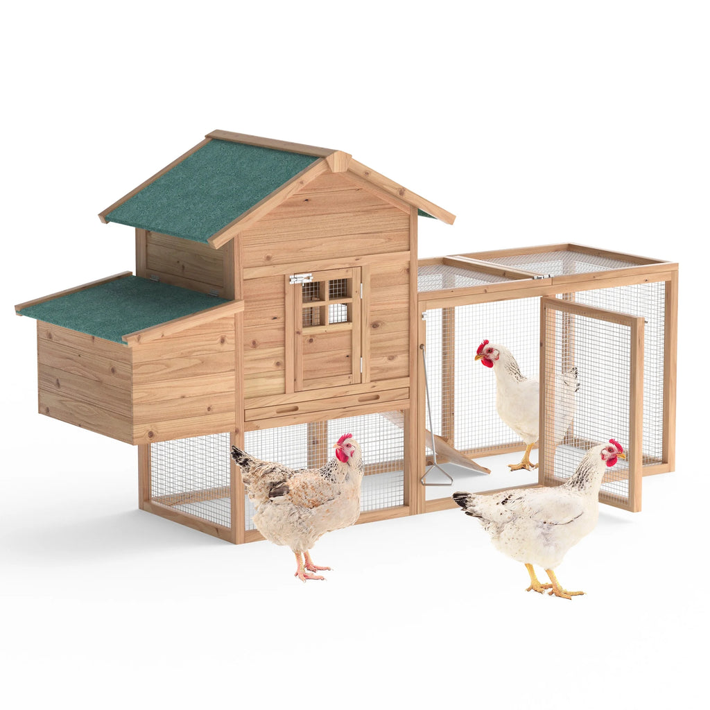 80" Large Wooden Chicken Coop with Pull Out Tray N257