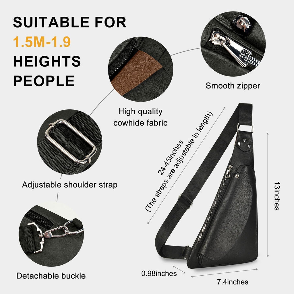 Leather Crossbody Sling Bag F682524