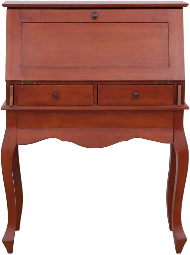 Brown Solid Mahogany Secretary Desk I130593