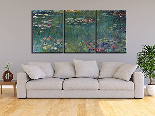 3 Panels Framed Canvas Wall Art Water Lilies G186634