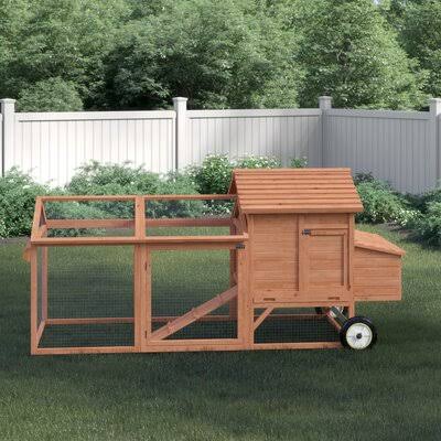 Bayer Wheeled Tractor Hen House Chicken Coop with Chicken Run Y7403