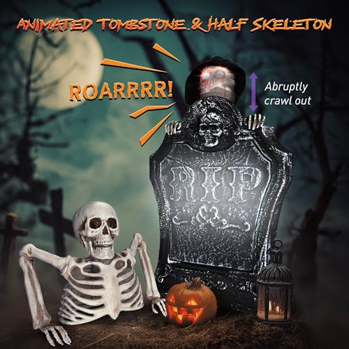 Zombie Groundbreaker with Scary Sound & LED Flashing Eyes Outdoor Decoration A11215
