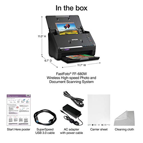 Black Wireless Photo and Document Scanning System E69829