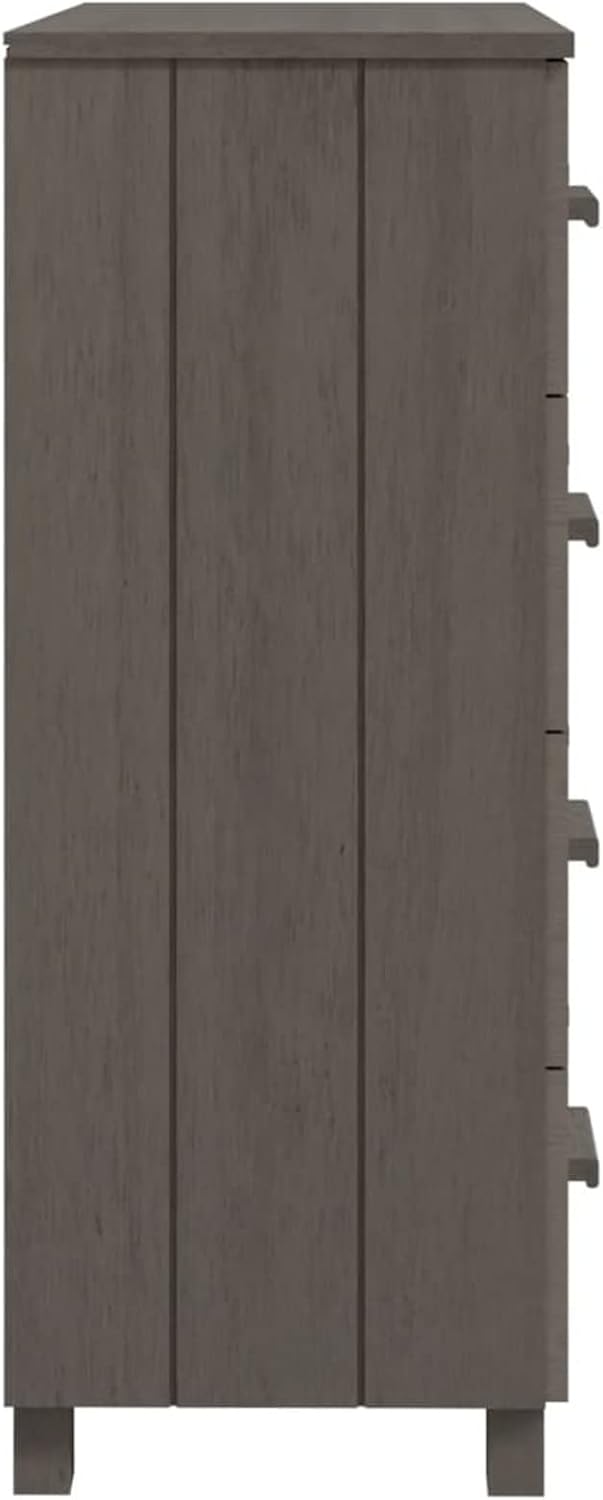 Light gray Pine Wood Sideboard Cabinet with 3 Drawers A9017