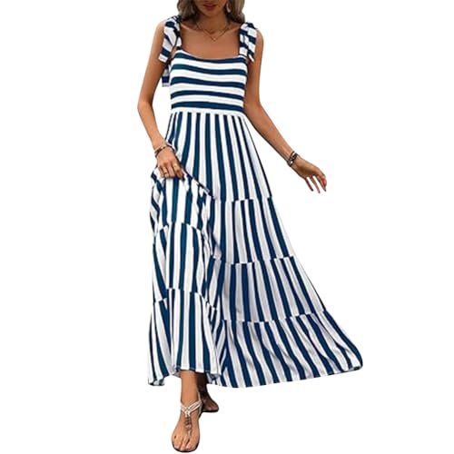 Square Neck Spaghetti Strap Maxi Dress with Pockets Z492127