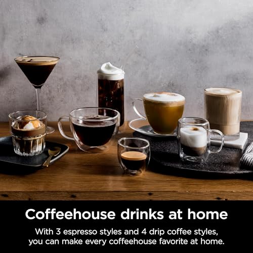 Stainless Steel Espresso Machine and Drip Coffee Maker with Integrated Coffee Grinder and Milk Frother F54576