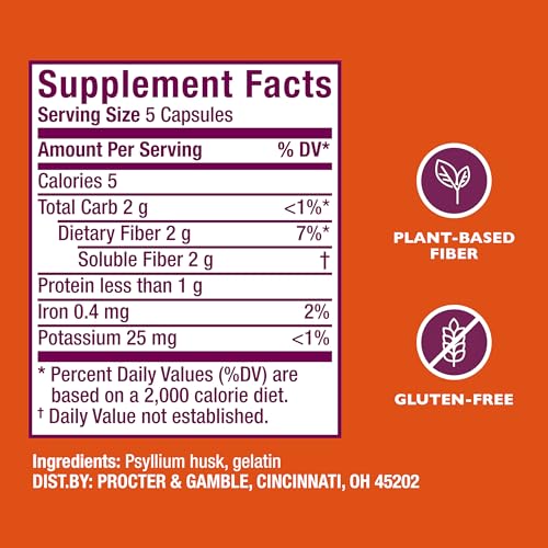 300ct Psyllium Husk Fiber Capsules L385