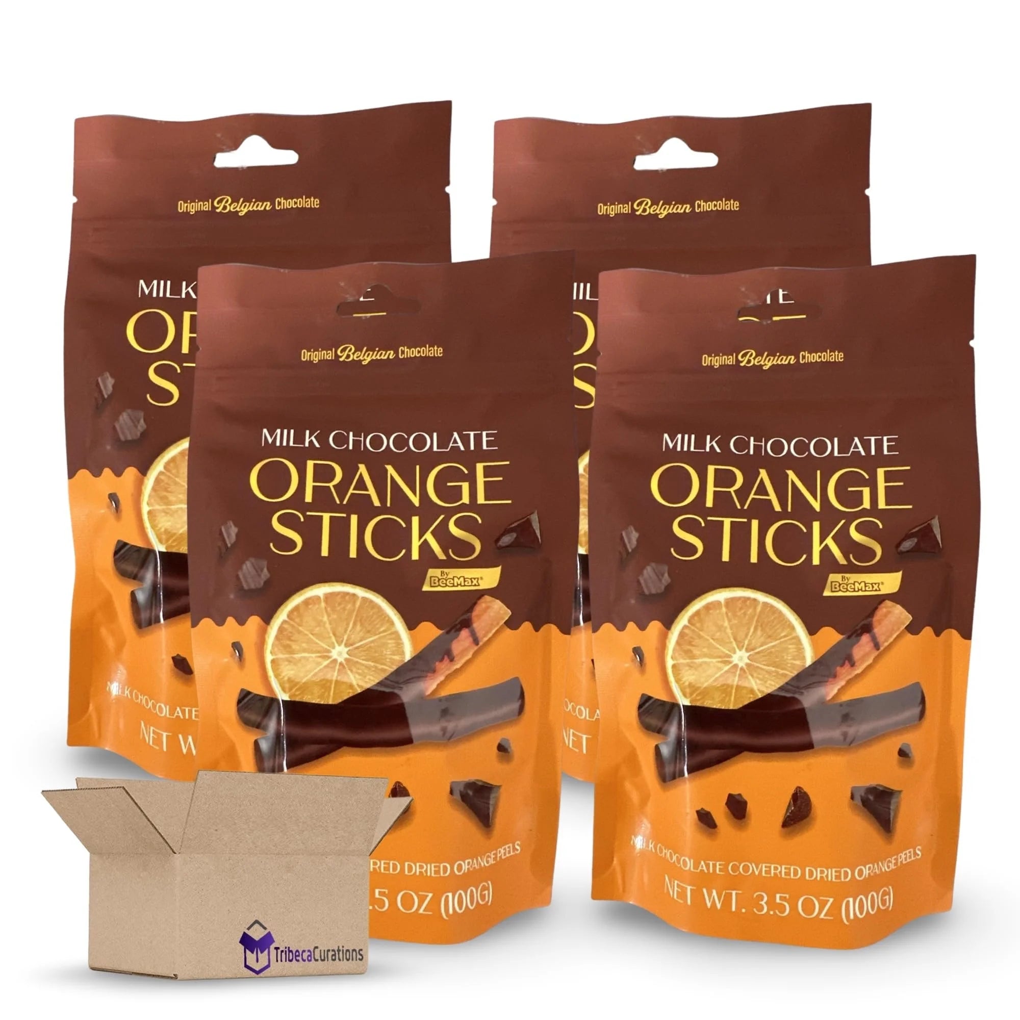 Milk Chocolate Orange Sticks 3.5 Ounce Bag Pack of 4 X107