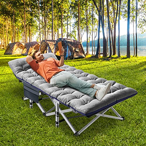 Oversized Folding Camping Cot with Mat & Carrying Bag B99277