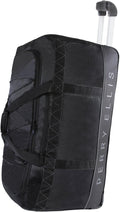 Black Grey Lightweight Rolling Duffel Bag V398