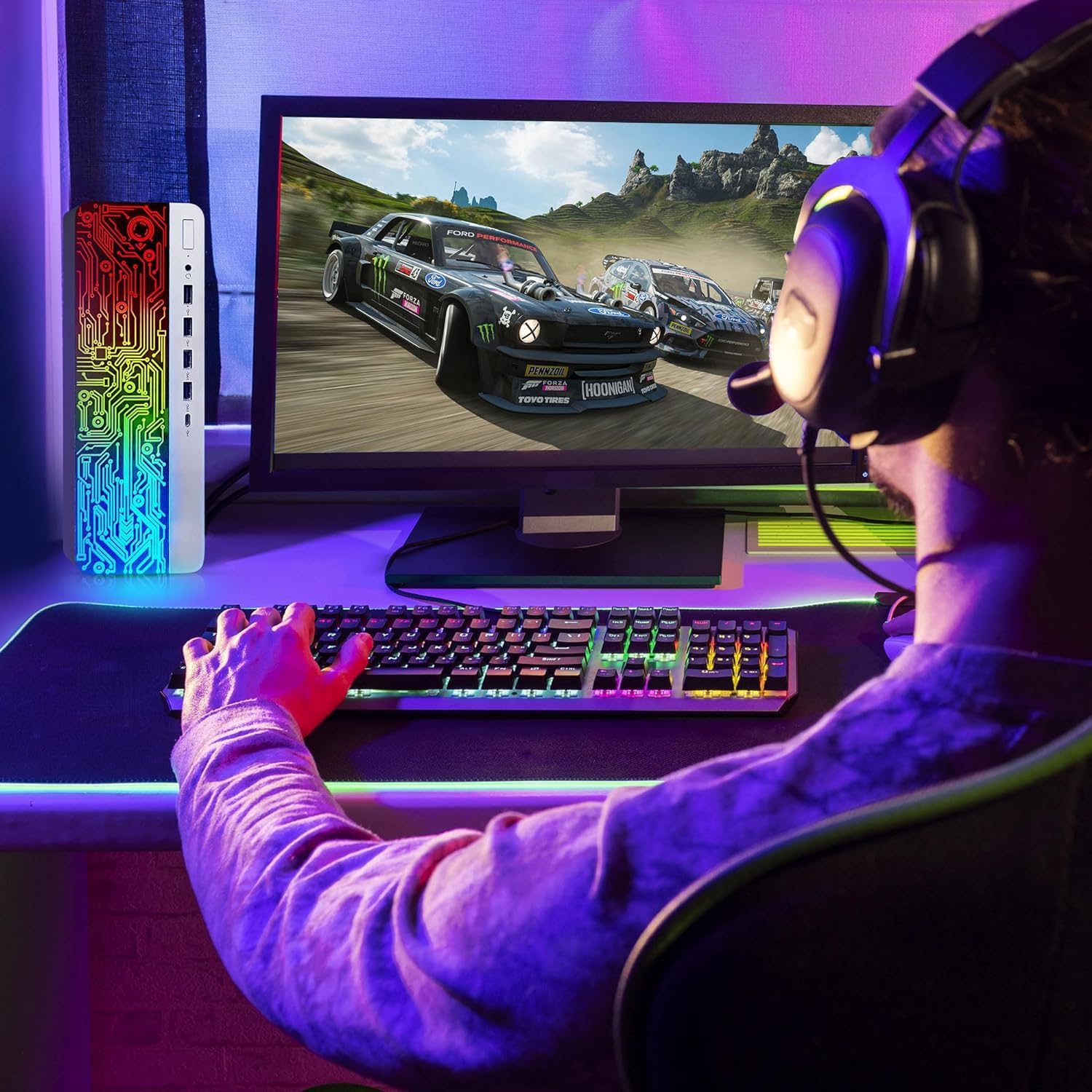 Intel Core i5-6th Gen 16GB DDR4 Ram 512GB SSD Radeon RX-550 4GB DDR5 Graphics Card Windows 10 Pro Computer Tower H294012