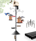 92 Inch Bird Feeder Pole with Squirrel Baffle & Upgraded 9-Prong Base A8319
