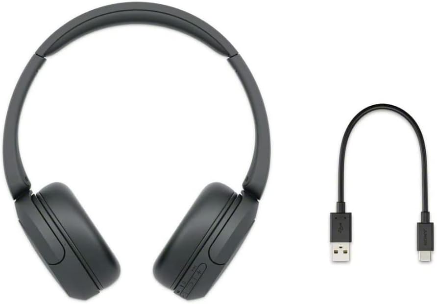 Wireless Bluetooth On-Ear Headphones with Microphone (Black) Bundle In-Ear Earbud Headphones (Black) (2 Items) W3159