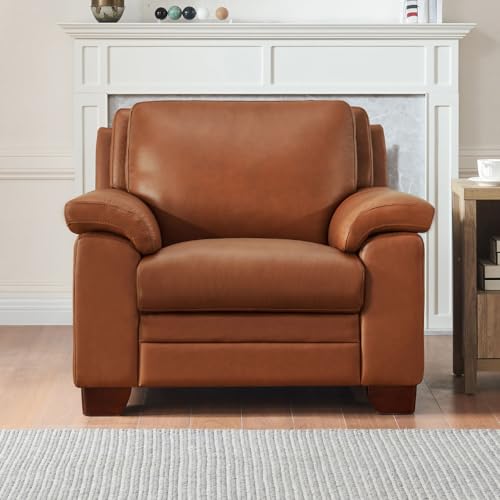 84" Nutmeg Brown Top Grain Leather Sofa I4148