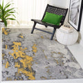 Grey & Yellow Area Rug C850571