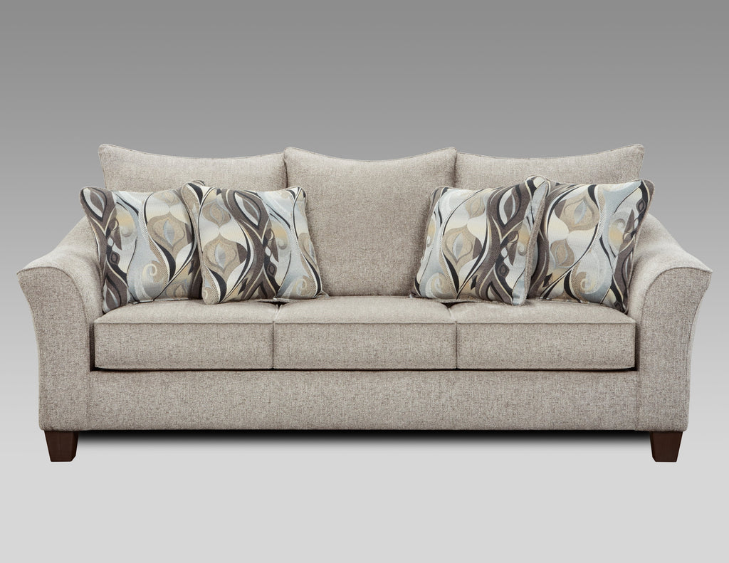 Fabric Pillowback Sofa and Loveseat Set F495285