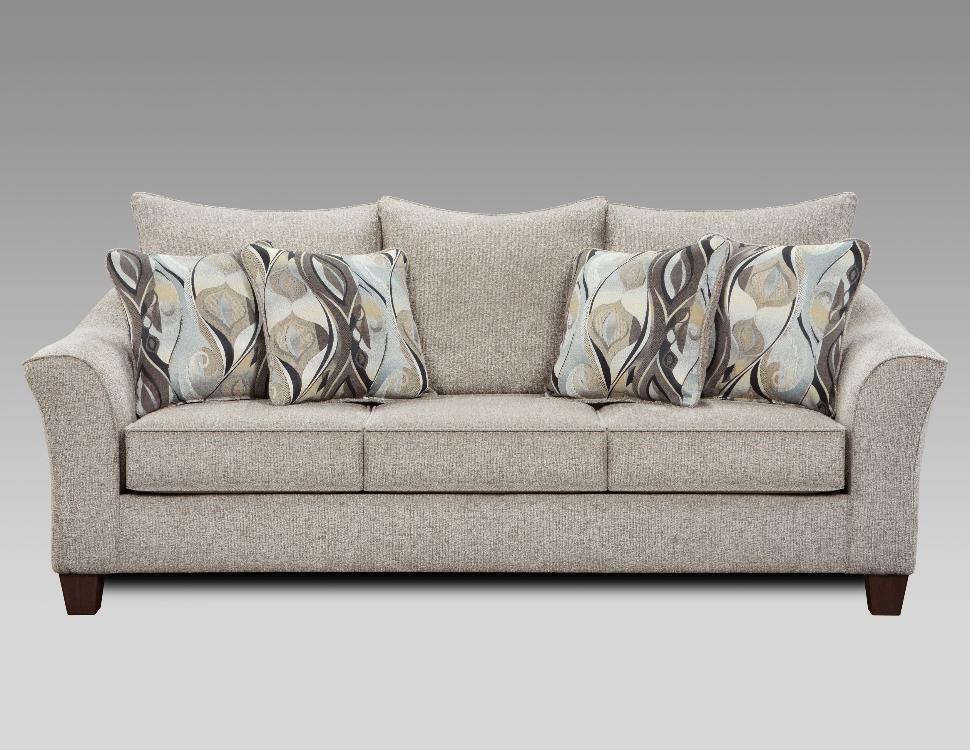 Fabric Pillowback Sofa and Loveseat Set F495285