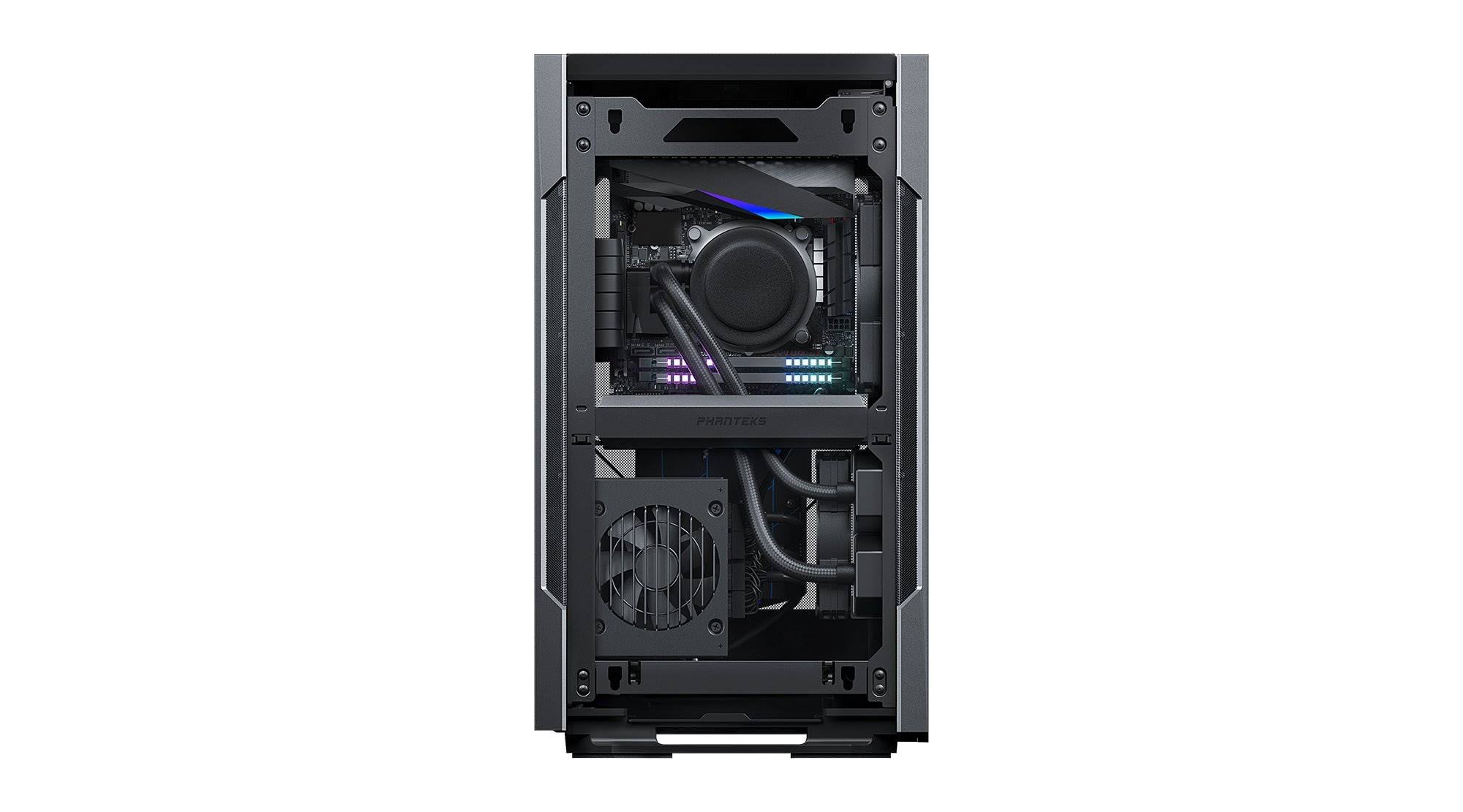 Black Mini-ITX Case with Fabric and Aluminum Panels L526