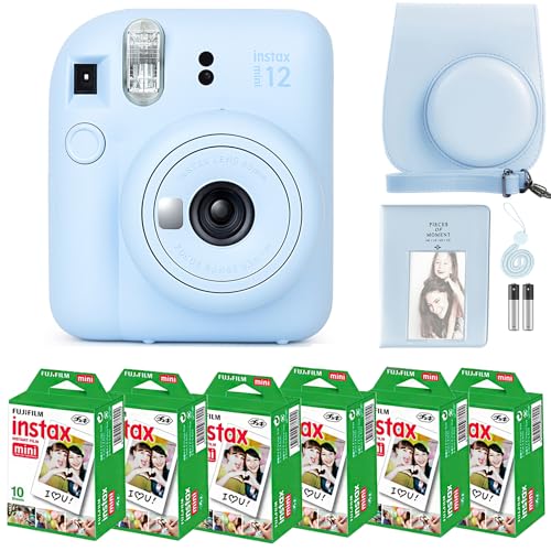 Lilac Purple Instant Camera with 60 Sheets Instant Film Bundle T340