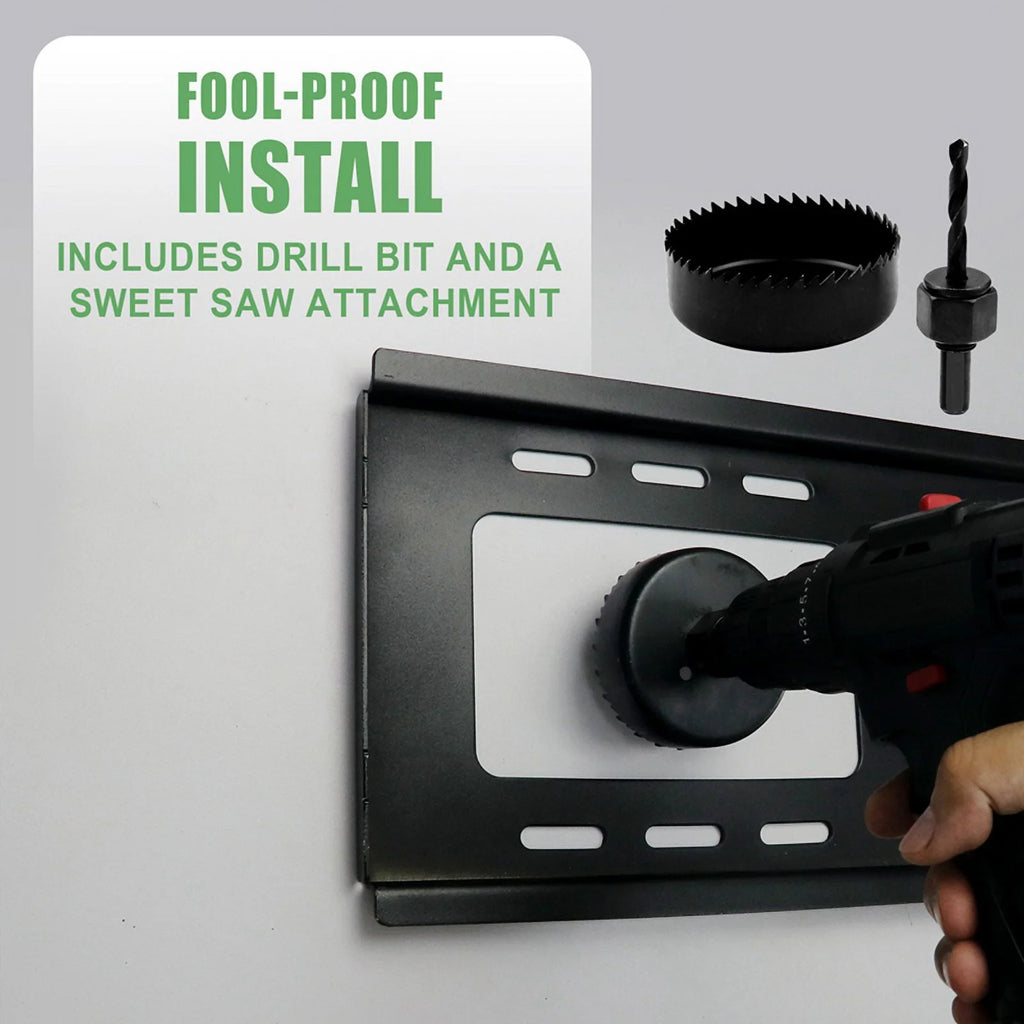 White Plastic In-Wall Cable Management Kit Q317