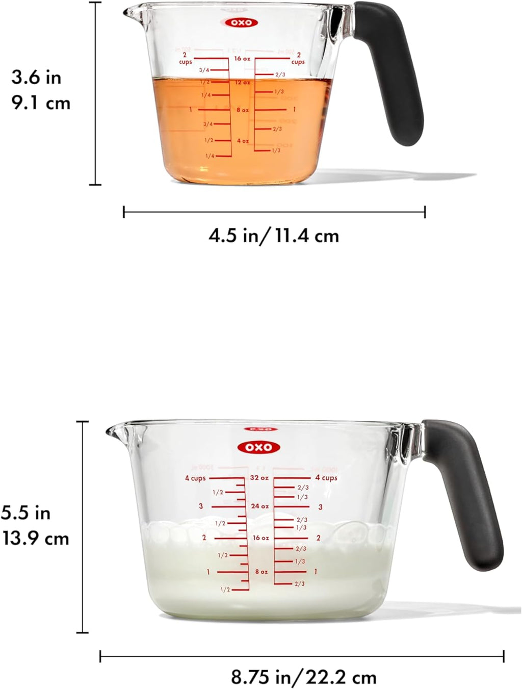 2-Cup and 4-Cup Glass Measuring Cup Set E26313