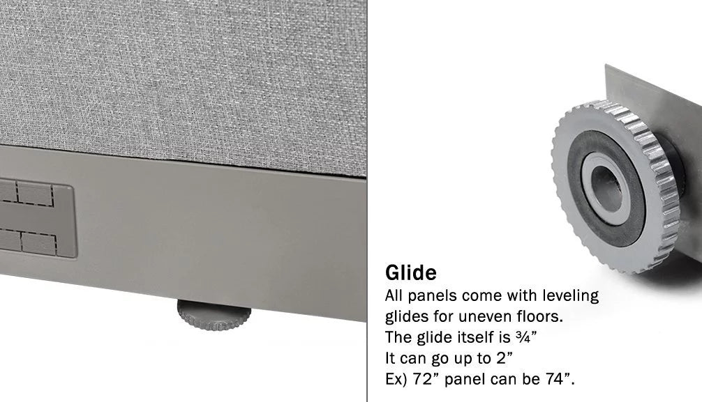 L-Shaped Freestanding Office Partition 78D x 90W x 48H X925