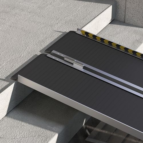 8FT Foldable Aluminum Wheelchair Ramp with Non-Slip Surface A15801