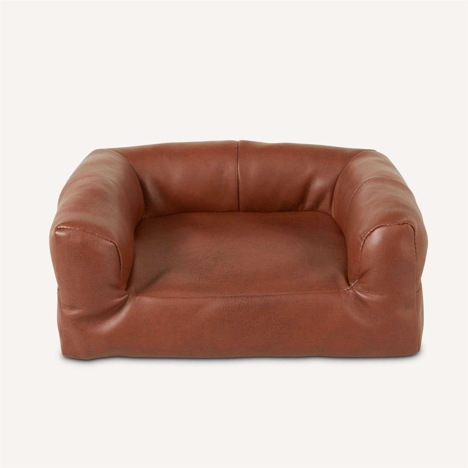 Faux Leather Brown Couch I447298