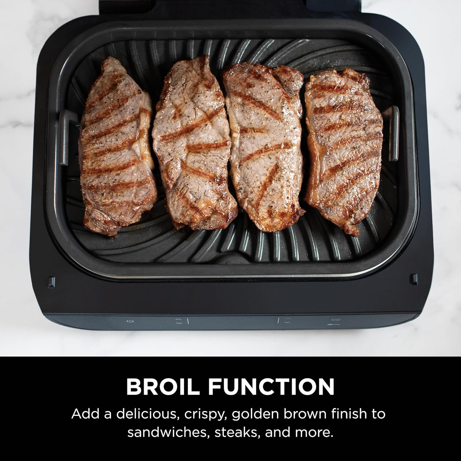 Black Indoor Grill with Air Fry H510900