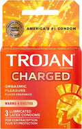Trojan Charged Condoms 3 Latex Condoms B94448