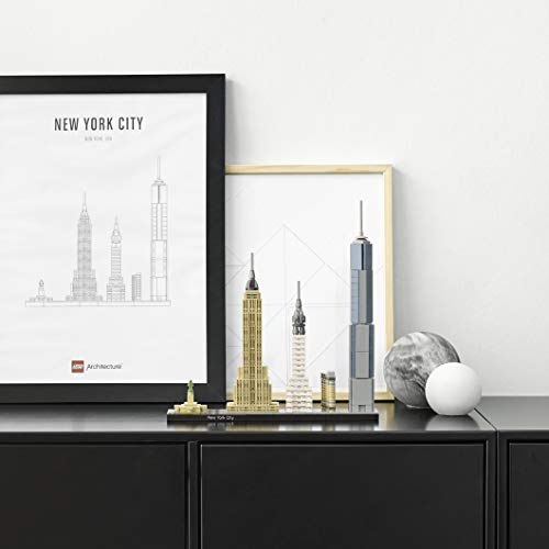 LEGO Architecture New York City 21028 Build It Yourself New York Skyline Model Kit 598 Pieces Multicolor C41518
