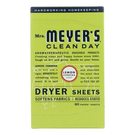 Dryer Sheets - Lemon Verbena - Case of 12 - 80 Sheets U9922