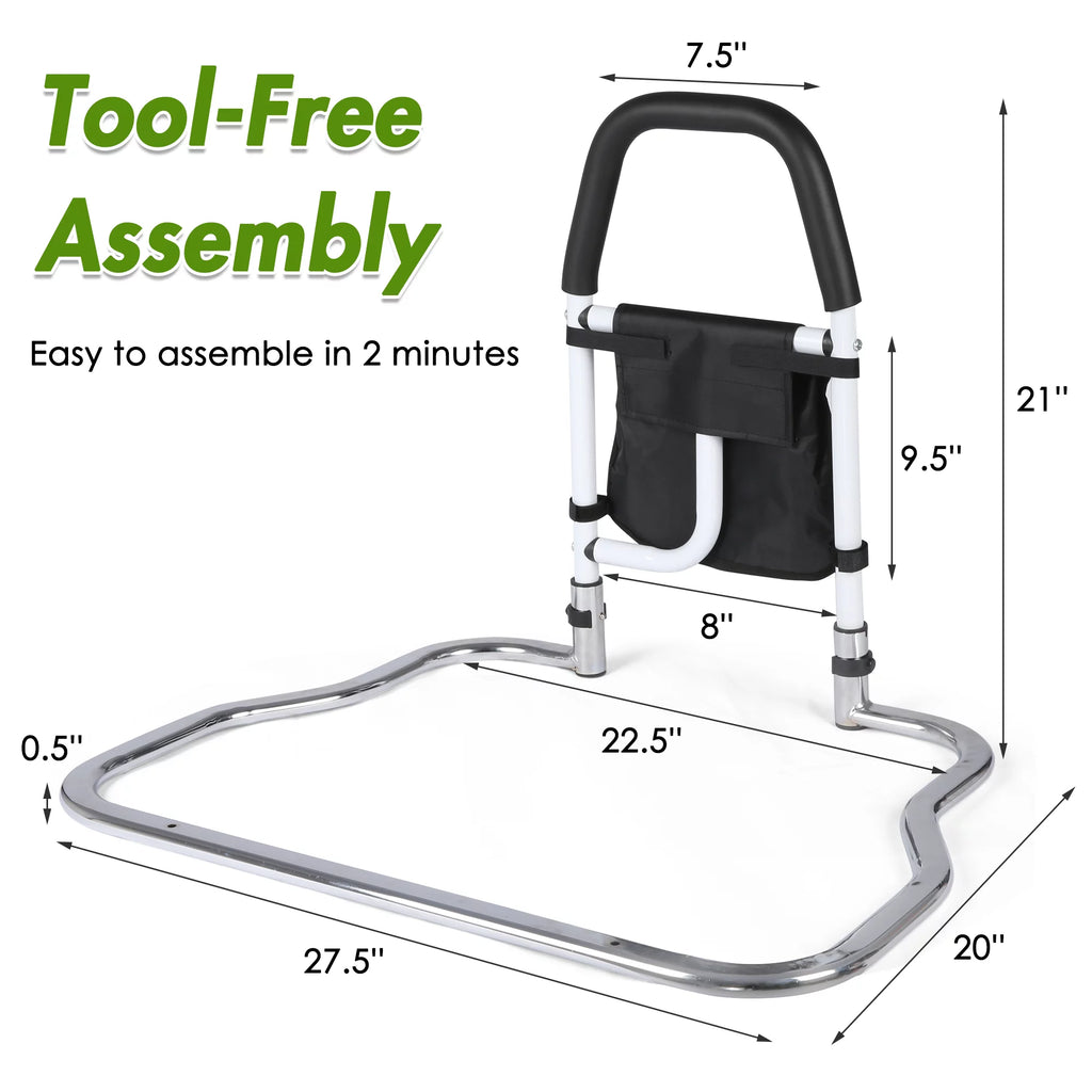 Bed Assist Rail with Anchor Strap and Storage Pocket V3444