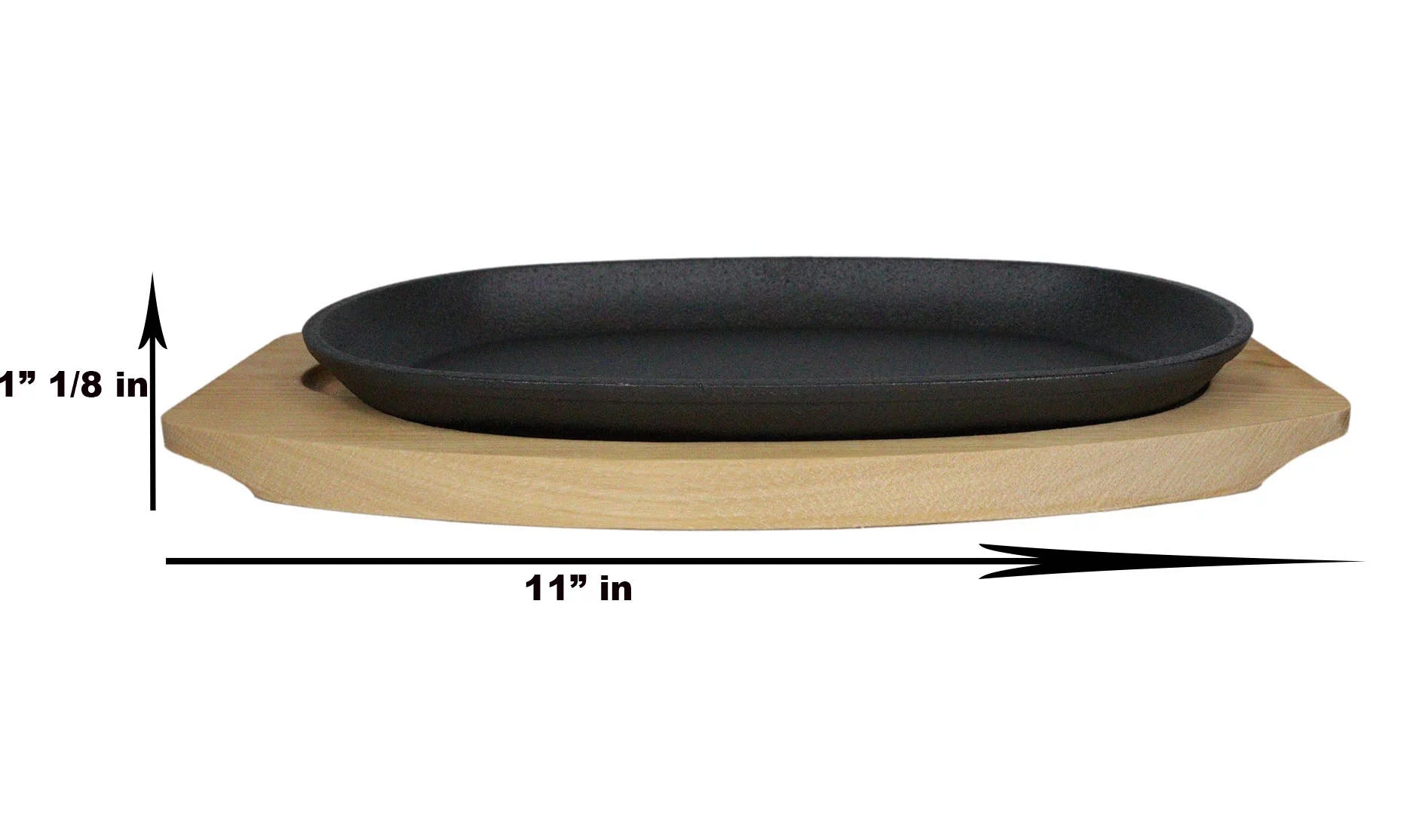 Cast Iron Sizzling Fajita Skillet Set with Base P3867