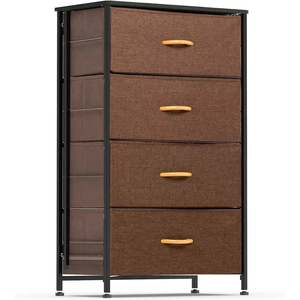 Gray 4 Drawer Fabric Storage Dresser B173249