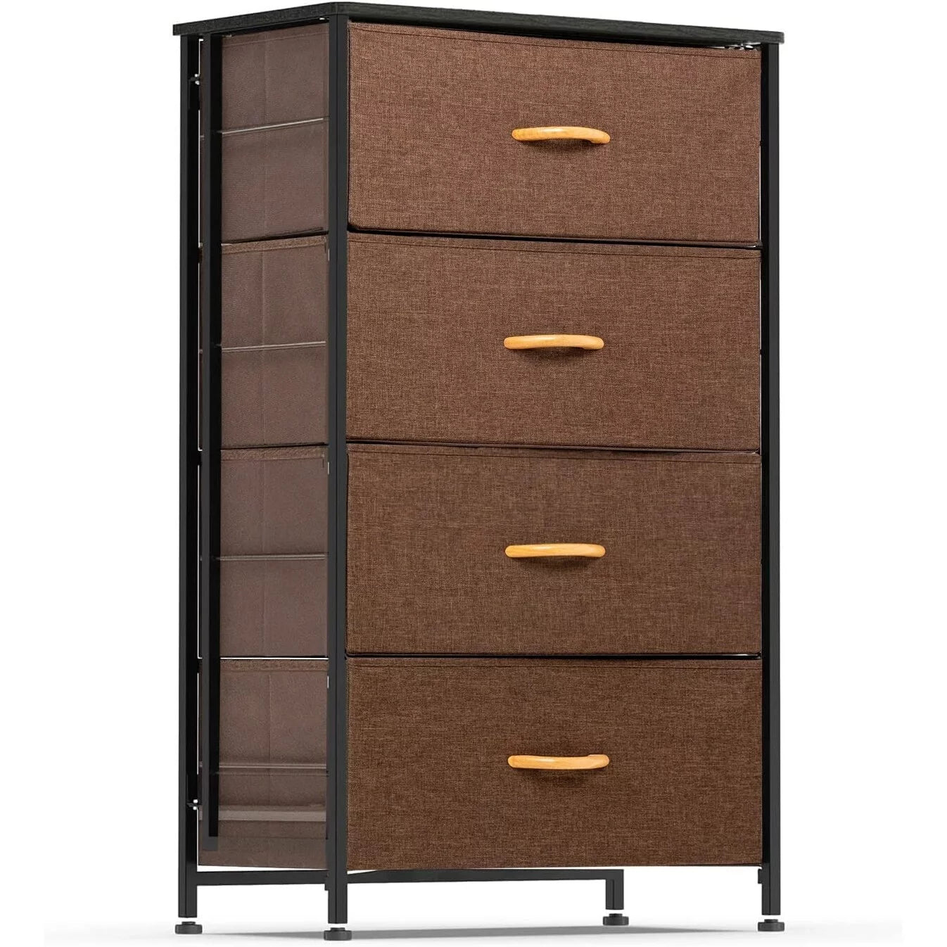 Gray 4 Drawer Fabric Storage Dresser B173249