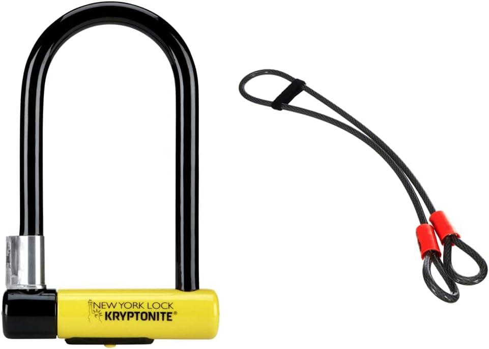 Kryptonite New York Standard Bike U-Lock + KryptoFlex Security Cable Bundle O196