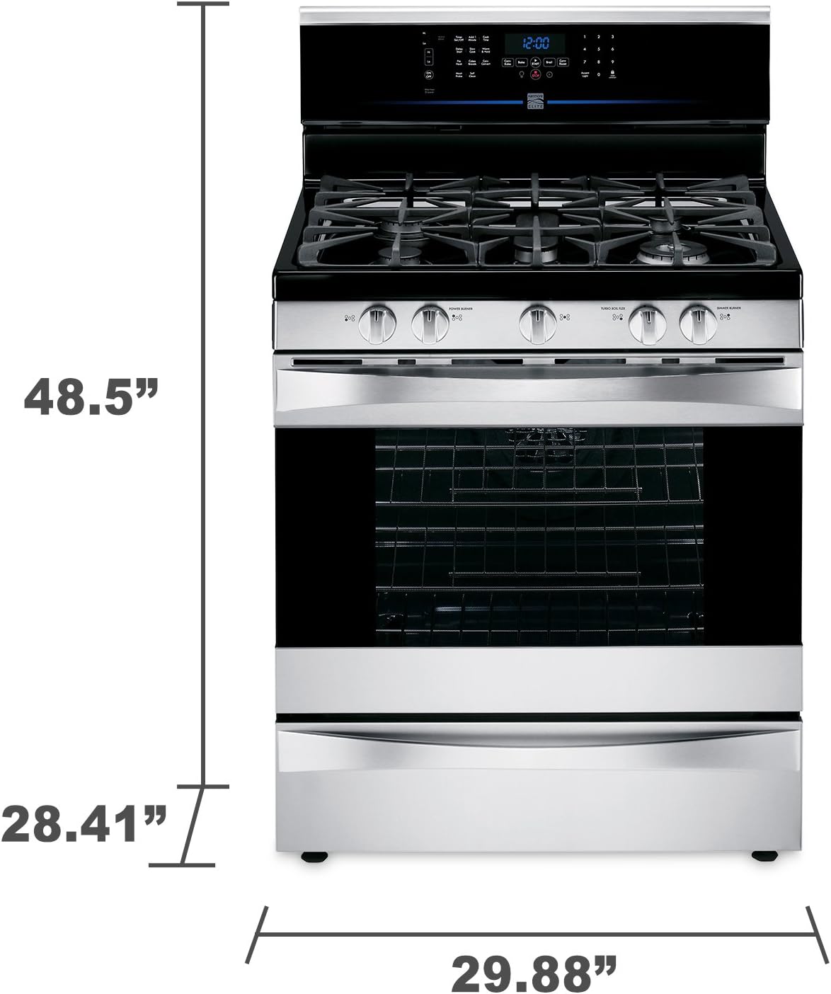 5.5 cu. ft. Self Clean Dual Fuel Range in Stainless Steel U27169