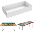 Large Rectangle Resin Table Molds 23.7X11.81 inch Epoxy Resin Table Mold Silicone Molds with 4 Table Support Legs J840