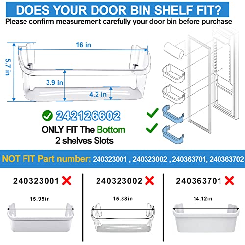 2 Pack Refrigerator Door Bin Shelf Replacement J815