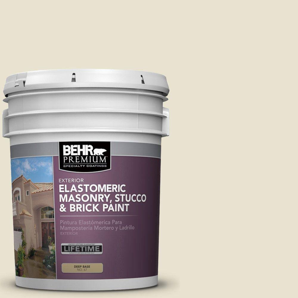 5 gal. Eggshell White Elastomeric Masonry Exterior Paint D9191