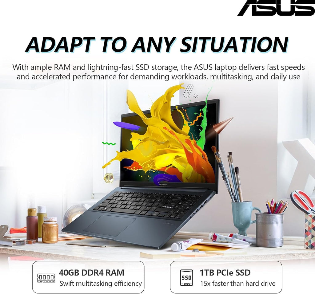 15.6 FHD Touchscreen Laptop, Intel Core i7, 40GB RAM 1TB SSD, Windows 11 Pro M634160