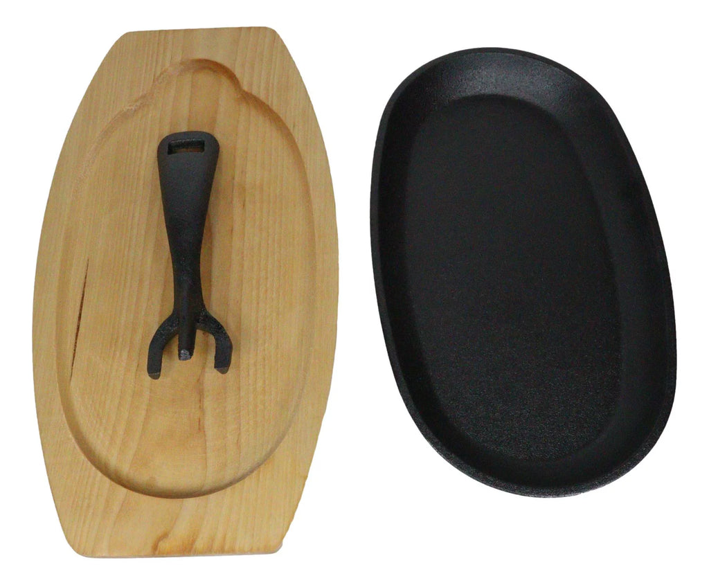 Cast Iron Sizzling Fajita Skillet Set with Base P3867